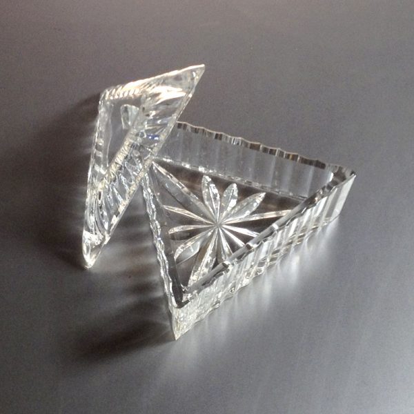 Triangular Glass Trinket Box