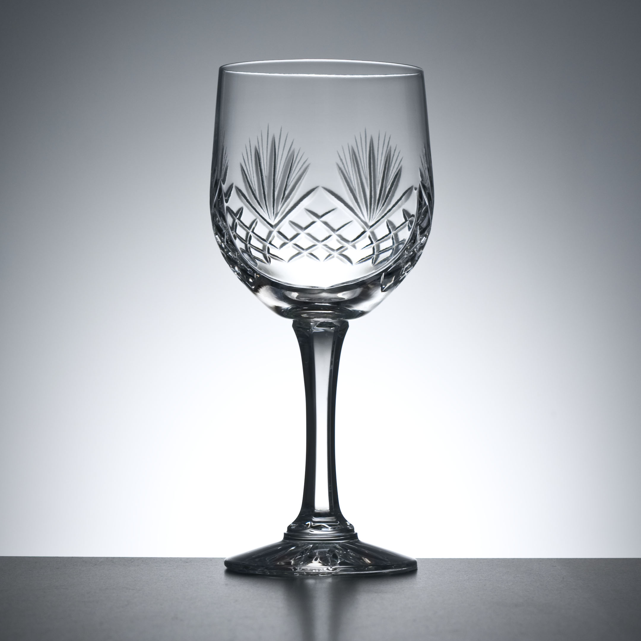 Cut Lead Crystal Wine Goblets